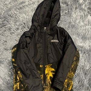 Columbia Black and Yellow Hooded Jacket